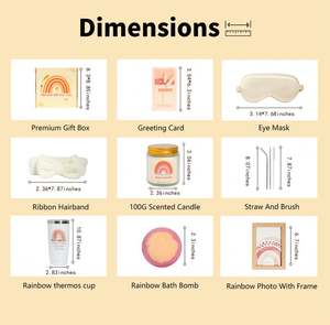 Tarjeta Arcoíris para Coche con Marco de Fotos de 6 Pulgadas, Vela Aromática de Jazmín, Llavero y Set de Bolas de Baño para Ideas de Regalo de Tendencia 2025 - Product Image 3