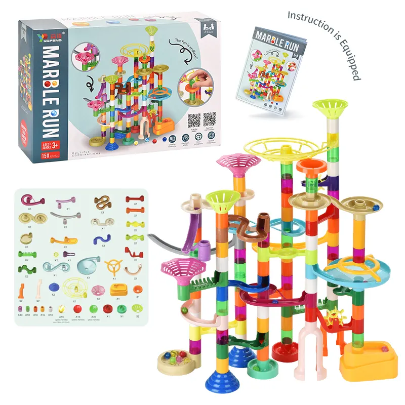 trending products 2023 Education Puzzle Trending Building Block Ball Track Block For child education toy bricks building blocks