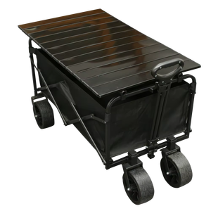 Chariot de <span class=keywords><strong>courses</strong></span> pliable portable à quatre roues en acier inoxydable étanche pour le camping et les outils de stand - Product Image 4