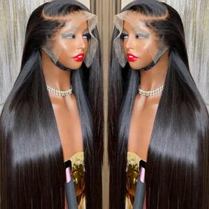 50 40 Inches 13x6 <b>HD</b> <b>Lace</b> Frontal <b>Wigs</b> Indian Hiar Pre-Plucked and Bleach Knots Glueless <b>Wigs</b> Human Hair <b>Wigs</b> for Black Women - Product Image 2