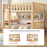 Meubles de chambre à coucher modernes pour enfants, lit superposé double avec échelle et tiroirs de rangement