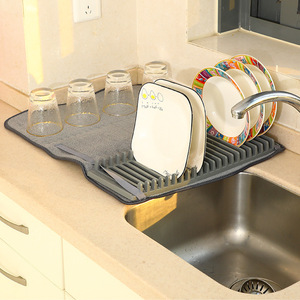 Sink <b>Drain</b> Mat Large Size Heat Resistant Non Slip Waterproof Kitchen Dish Drying <b>Rack</b> Pad - Product Image 1