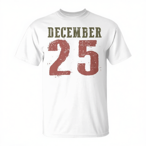 Maglietta Unisex per Adulti a Maniche Corte con Collo Rotondo e Stampa Serigrafica Promozionale - 25 Dicembre - Product Image 2