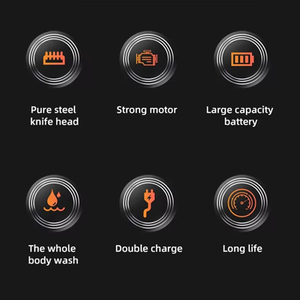 Tondeuse multifonction 5 en 1 pour hommes, rechargeable par USB, sans fil, kit de toilettage pour barbe, nez, oreilles et corps, écran LED, hôtel - Product Image 2