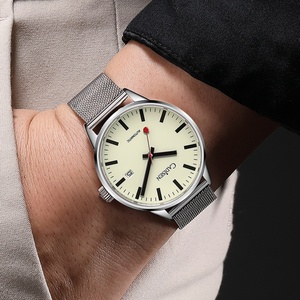 CADISEN <b>Automatic</b> Watch Men Luminous Stainless Steel Self-Wind Wristwatch NH35A Sapphire Waterproof Mesh Belt Mechanical Watch - Product Image 2