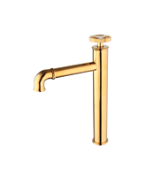 Robinet de lavabo moderne en laiton à trou unique, style tuyau industriel, à poser sur le comptoir