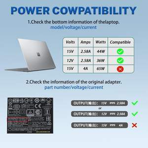 15V2.58A 44W 1800 adaptateur secteur pour ordinateur portable alimentation adaptateur pour ordinateur portable <span class=keywords><strong>chargeur</strong></span> pour Microsoft <span class=keywords><strong>Surface</strong></span> Pro <span class=keywords><strong>3</strong></span> 4 5 6 tablette - Product Image 6