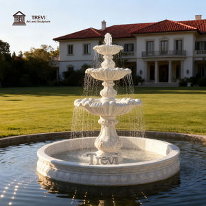 Fontana d'Acqua a 3 Livelli in Marmo Naturale Classica da Giardino TREVI Art House in Vendita - Product Image 6