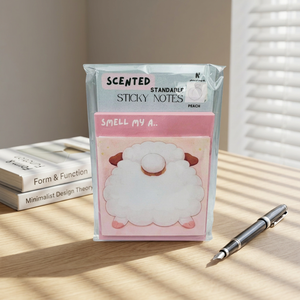 Notas Adhesivas Perfumadas con Aroma a Melocotón, Diseño de Oveja, Blocs de Notas Autoadhesivos para Escritorio - Product Image 1