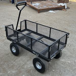 Carro de jardín móvil Carro de malla de alambre Carro utilitario lateral para patio para carros de mano Carros - Product Image 3