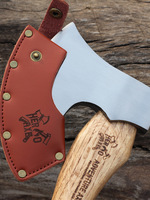 Nouvelle Hache de Viking en Acier à Haute Teneur en Carbone, Qualité Industrielle, Tactique de Survie en Extérieur, Manche en Bois, 55HRC, pour Couper le Bois
