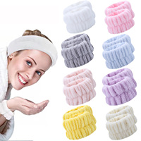 HUIXIN pabrik grosir langsung mencuci pergelangan tangan gelang Hairband Set wanita portabel Spa wajah cuci gelang
