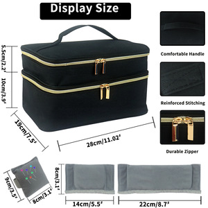 Sewing Accessories Storage Bag Double Layer Zipper Closure Multi Compartment Tool Bag With Top Handle Universal Use - Product Image 3