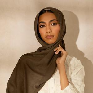 Hijab musulman en modal 180x70cm, écharpe multifonction douce, personnalisable, élégante, légère et respirante pour femmes islamiques - Product Image 2