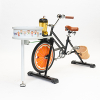 Bicicleta de Pedales para Niños EXI con Máquina de Burbujas, Naranja, de Una Velocidad, para Fiestas, Equipo de Diversión, Smoothie Giratorio