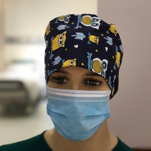 Chapeaux de travail pour médecins, infirmières et cliniques chirurgicales, style tendance, imprimé en coton, nouveau modèle 2025, prix de gros - Product Image 1