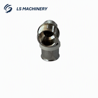 Raccord fileté personnalisé en laiton forgé nickelé, coudière mâle à sertir, manchon en acier inoxydable LL-01-108