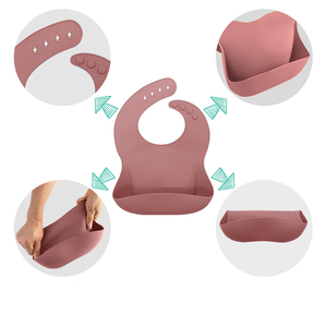 Grande morbido impermeabile per uso alimentare personalizzato forniture per l'alimentazione del bambino prodotti lavabili bavaglini semplici in Silicone solido - Product Image 5