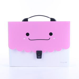 Linda sonrisa de dibujos animados para niños, tamaño de letra <span class=keywords><strong>A4</strong></span>, 12 bolsillos, carpeta de archivos expansible, almacenamiento de papel escolar de plástico, libro de documentos, carta - Product Image 5