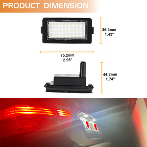 2Pcs Lampe de plaque d'immatriculation pour <span class=keywords><strong>BMW</strong></span> <span class=keywords><strong>E38</strong></span> Série <span class=keywords><strong>7</strong></span> 728i 730i 730d <span class=keywords><strong>740i</strong></span> 740d 740iL 750i 750iL 1995-2001 - Product Image 3
