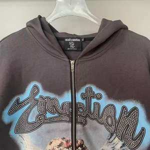 Émotions mixtes vêtements Top qualité 100% coton cardigan à capuche sweat fermeture éclair veste survêtements sweat à capuche lourd pour hommes - Product Image 3