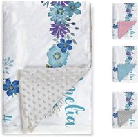 Couverture Minky personnalisée OEM ODM pour bébés filles, douce couverture Minky en peluche pour les étapes mensuelles de bébé
