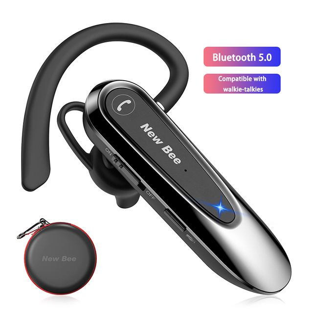 Hot Selling QCC5.0 20hrs Talking Ear Hook Earphones Handsfree Wireless Business Headset spy Earpiece for Cell Phone