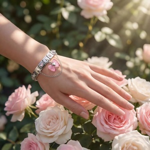 Fashion Heart Element Combination Set Stainless Steel Italian Charm Link Fit 9mm Stainless Steel Bracelet DIY Making Jewelry - Product Image 4