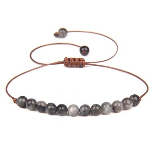 Vente chaude 4mm Pierre Perle Tissé <span class=keywords><strong>Bracelet</strong></span> 10 Pcs Wrap Pierre Perlé <span class=keywords><strong>Bracelet</strong></span> Simple Chandail Réglable Bracelets <span class=keywords><strong>Bijoux</strong></span> - Product Image 4