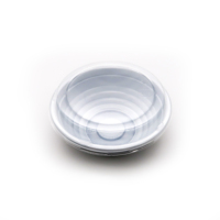 Bol rond à emporter pour ramen rouge noir blanc personnalisé Bols de restaurant pour nouilles en plastique jetables pour animaux de compagnie micro-ondable avec couvercle