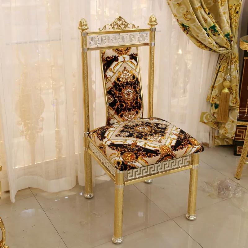 גבוהה יוקרה מלון ריהוט שחור כיסוי זהב גבוהה חזרה מלך סגנון אהבת מושב כס כיסאות ריהוט