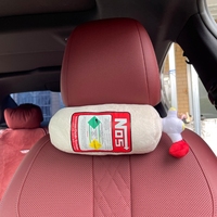 Jouets en peluche personnalisés, vente chaude, décoration de voiture, bouteille de protoxyde d'azote NOS, jouets en peluche, coussin de siège de voiture, coussin en peluche, coton PP, OEM