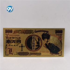 9 types de billets de banque en or de l'anime <span class=keywords><strong>japonais</strong></span> <span class=keywords><strong>Death</strong></span> <span class=keywords><strong>Note</strong></span> Yagami Light Misa pour collection de fans, cartes cadeaux - Product Image 6