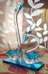 ของตกแต่งรูปหงส์คริสตัลแก้วเป่ามือ งานฝีมือ รูปปั้นสัตว์ ของตกแต่งบ้าน งานศิลปะ รุ่น 004 - Product Image 4