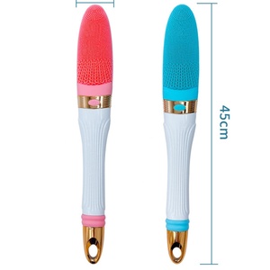 แปรงขัดผิวพลาสติกนุ่มแบบชาร์จไฟผ่าน USB พร้อมด้ามจับยาวสำหรับใช้ในครัวเรือนและทำความสะอาดร่างกาย - Product Image 5