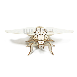 لغز خشبي مونتيسوري 3D مجموعة حيوانات الحشرات فراشة النحل الزيز لعبة تعليمية للأطفال نموذج تجميع يدوي الصنع - Product Image 1