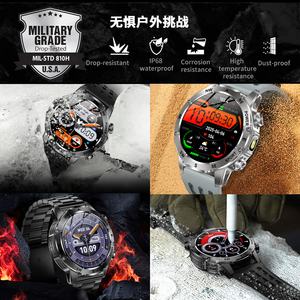 Ak92 2025 Người Đàn Ông Thể Thao Thông Minh Đồng Hồ 1.53 Inch IPS Màn Hình Câu Trả Lời Cuộc Gọi La Bàn Đèn Pin IP68 Không Thấm Nước 800MAh Sức Khỏe Màn Hình - Product Image 6