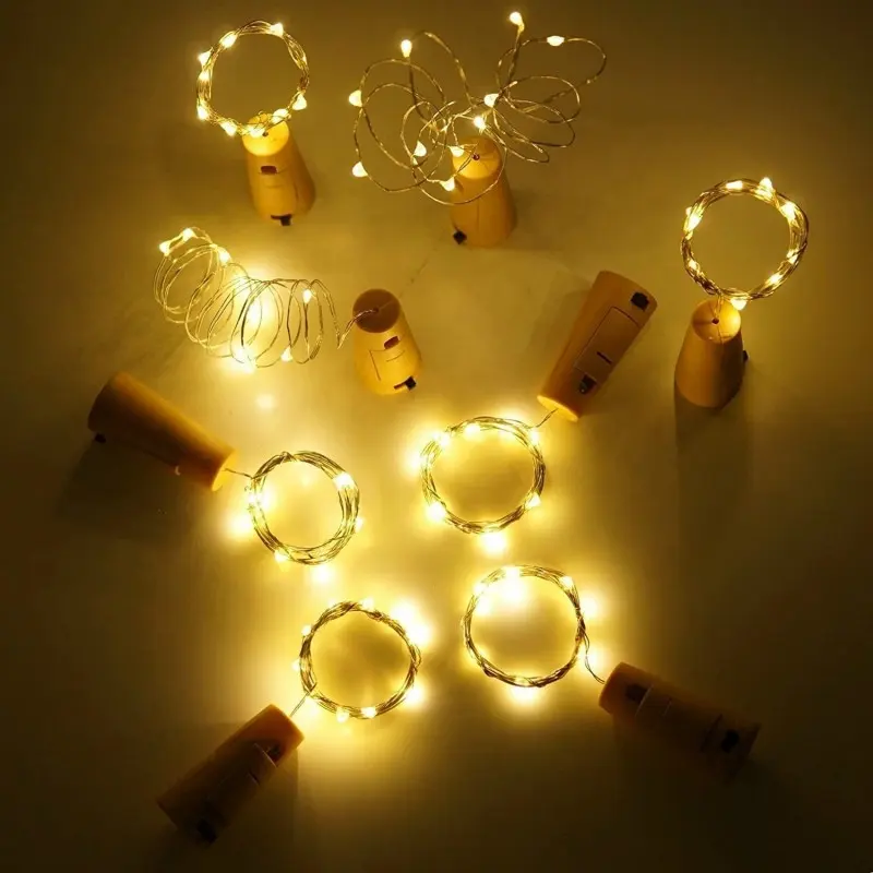 Wedding Decoration Party Supplies LED Cork Wine Bottle Lightwine stopper copper wire string lights