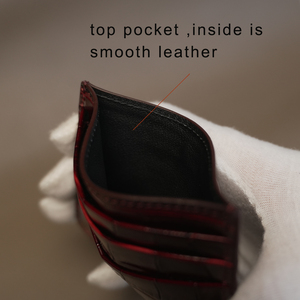 Tarjetero de Cuero Italiano Hiram Beron, Cartera Delgada de Lujo, Cuero Genuino, Marca Privada, Producción Limitada - Product Image 5