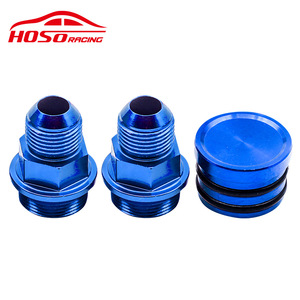 Soportes y Conectores de Motor HOSO RACING M28-10AN de Aleación de Aluminio Negro para Autos Modificados - Product Image 4