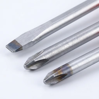Tournevis professionnel S3 Go-Through en acier Cr-V, à manche plein, avec embout de frappe métallique pour réparations intensives, outils manuels