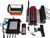 Télécommande radio étanche IP68 12V 24V avec 8 joysticks pour grue, télécommandes radio, électrovanne sans fil