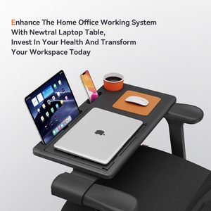 <span class=keywords><strong>Chaise</strong></span> de bureau ergonomique à <span class=keywords><strong>dossier</strong></span> <span class=keywords><strong>haut</strong></span> avec table pour ordinateur portable, profondeur et hauteur de siège réglables - Product Image 3