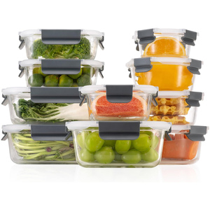 Juego de Recipientes de Vidrio para Almacenamiento de Alimentos, Resistentes al Calor y Aptos para Microondas, Recipientes Seguros para Alimentos - Product Image 3