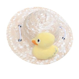 <b>Straw</b> <b>Hat</b> For Pets Adjustable Size Character Style Dog Cat Photo Prop - Product Image 3