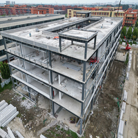Construcción de acero prefabricada de estilo chino, marco de acero de varios pisos, construcción de enseñanza para estudiantes, estructura de acero, escuela de cine