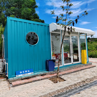 Kiosque Conteneur Préfabriqué en Acier Soudé, Entièrement Vitré, Mobile, pour Centres Commerciaux, Résistant au Feu, Montage Rapide