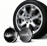 Cache-moyeux flottants de 61 mm |   Couvre-logo noir/gris pour Audi A3 A4L A5 A6L Q3 Q5 Q7, 4 pièces/ensemble