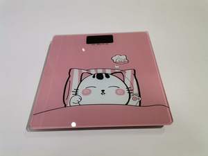 Balance personnelle 26x26cm avec écran LCD, verre trempé, impression sérigraphique personnalisable, prise en charge OEM ODM, précision 0,1g - Product Image 1