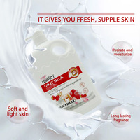 Offre Spéciale OEM marque privée douche biologique à la fraise au lait de chèvre gel douche blanchissant rajeunissant